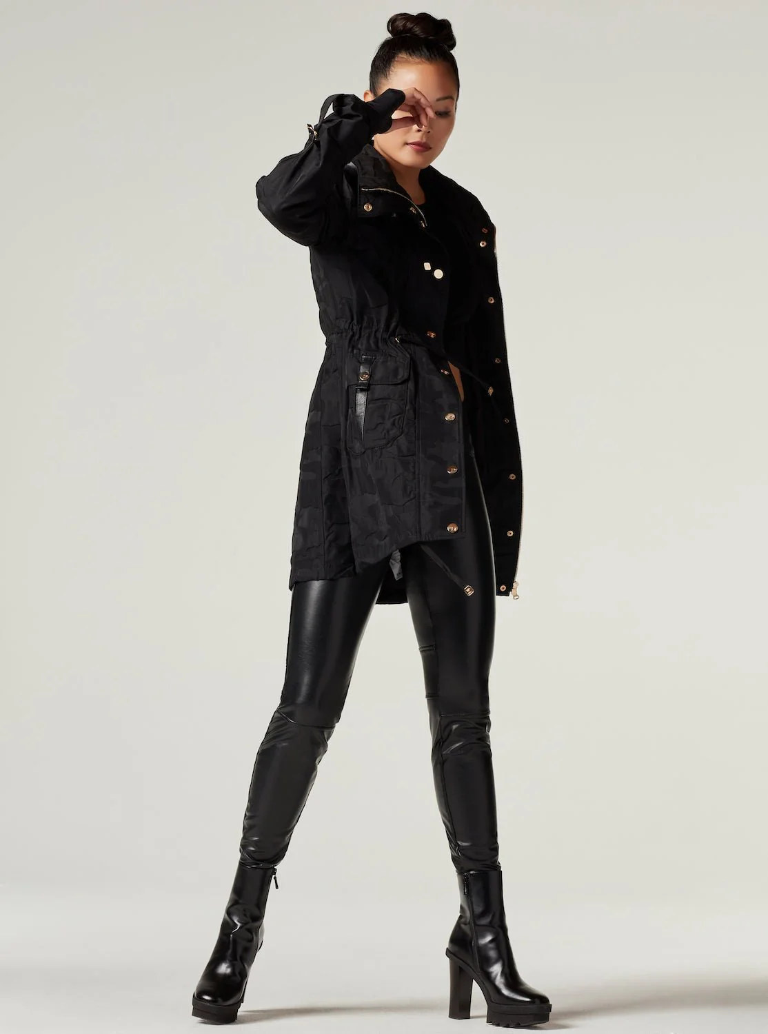 Camo Anorak Gold Collection - Black / Lt Gold Trims - Image 10