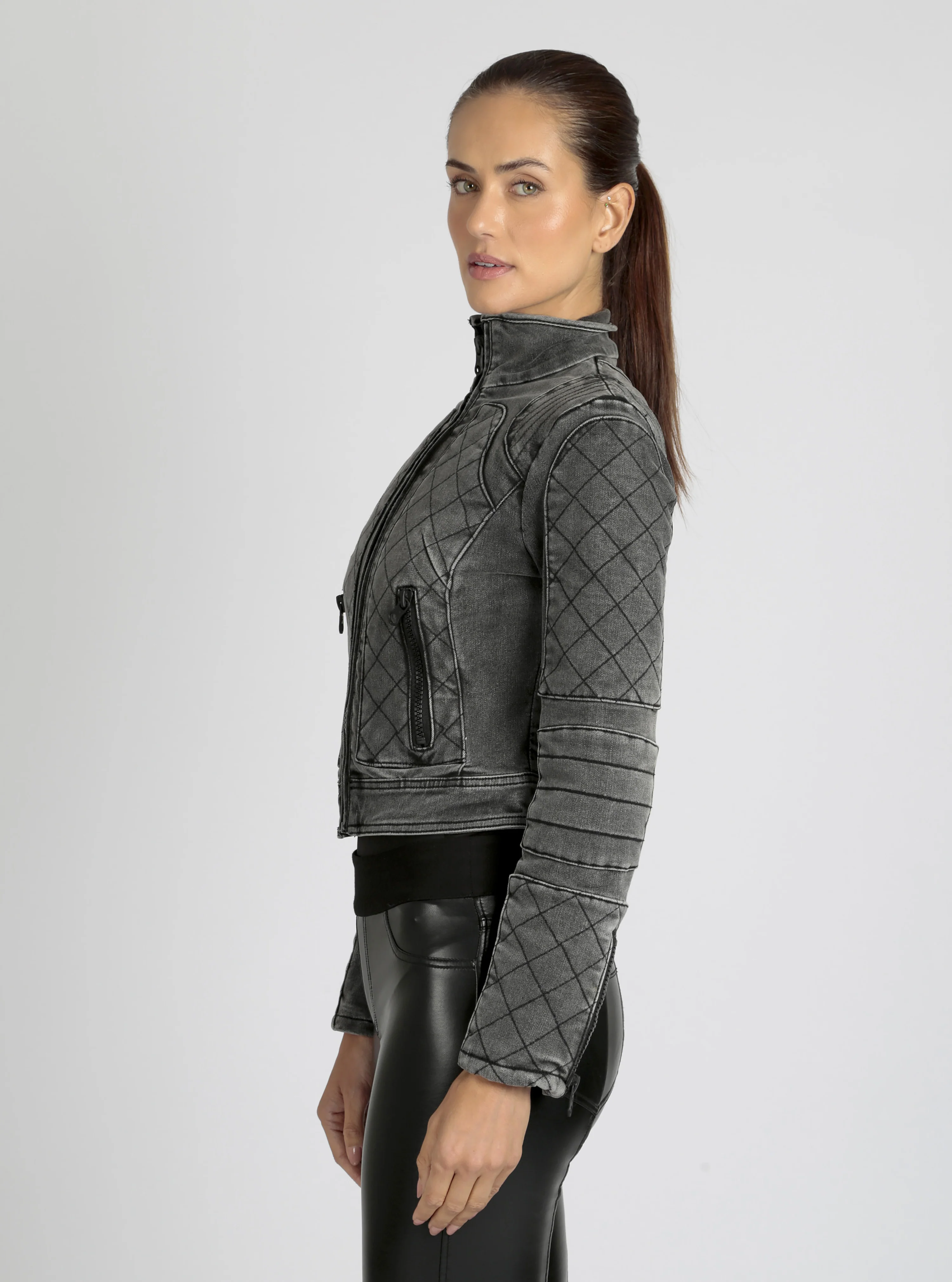 Denim Moto Jacket - Image 7