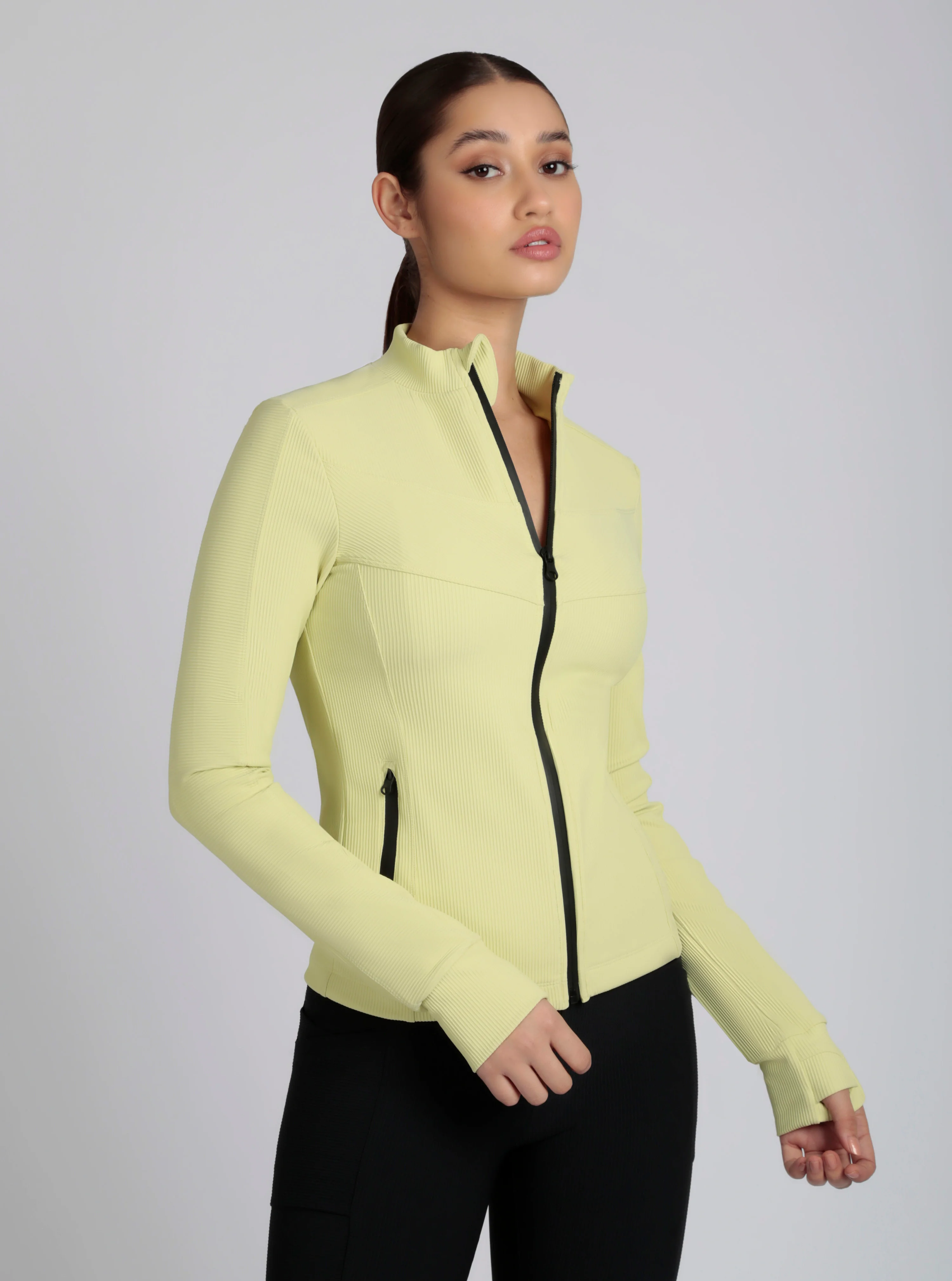 Directional Rib Activewear Fitted Jacket - Image 11