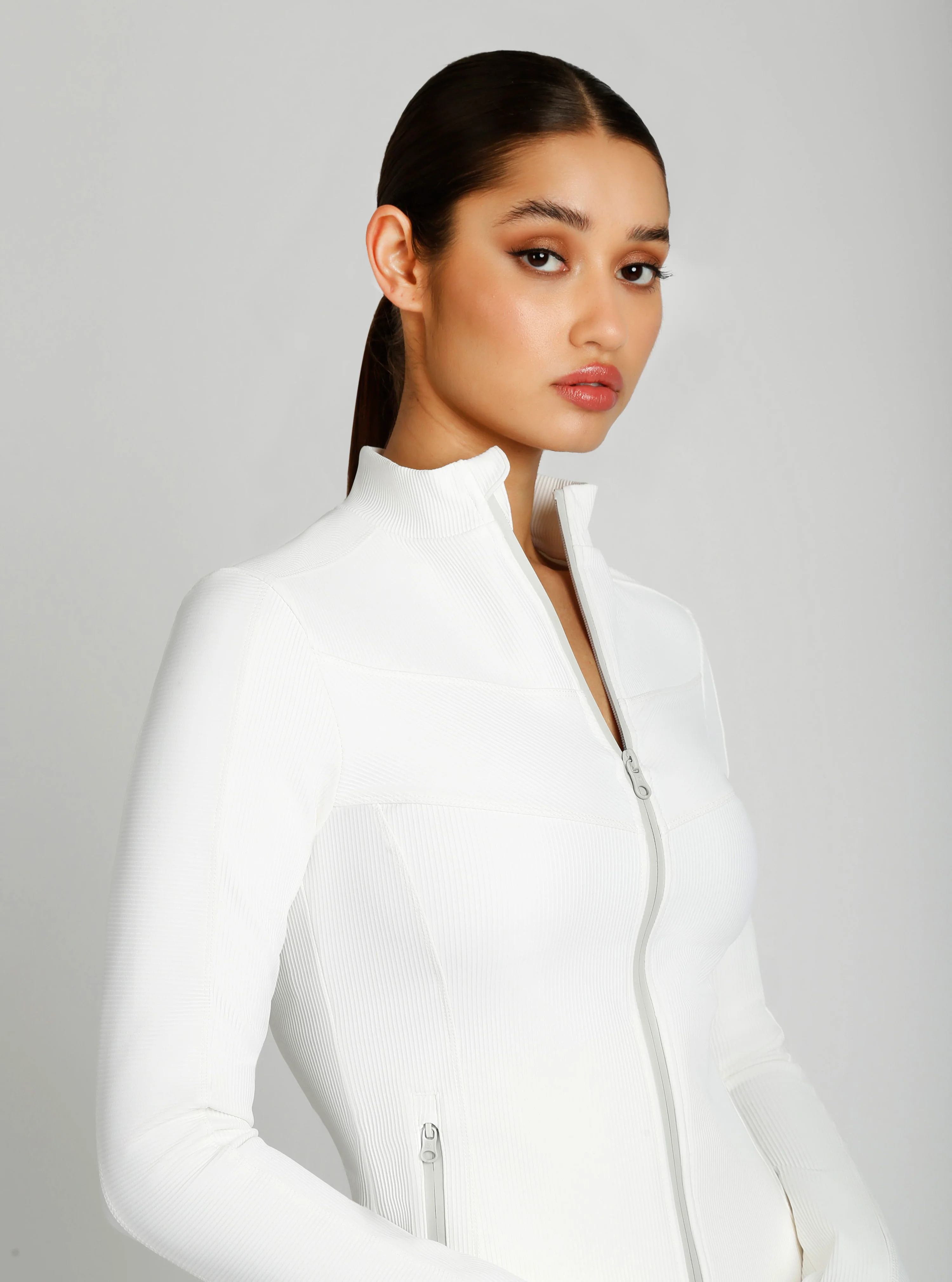 Directional Rib Activewear Fitted Jacket - Image 12