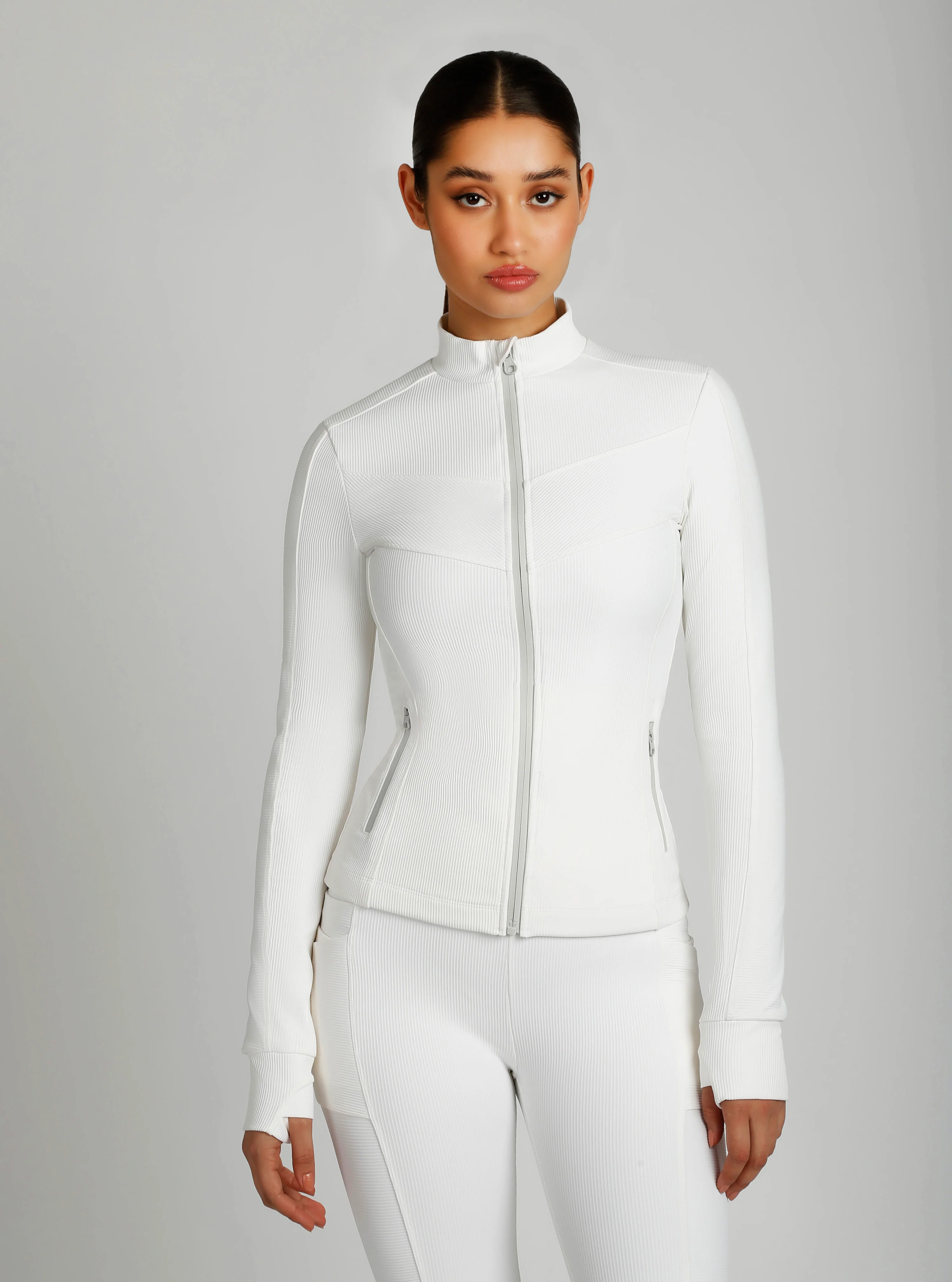 Directional Rib Activewear Fitted Jacket - Image 15