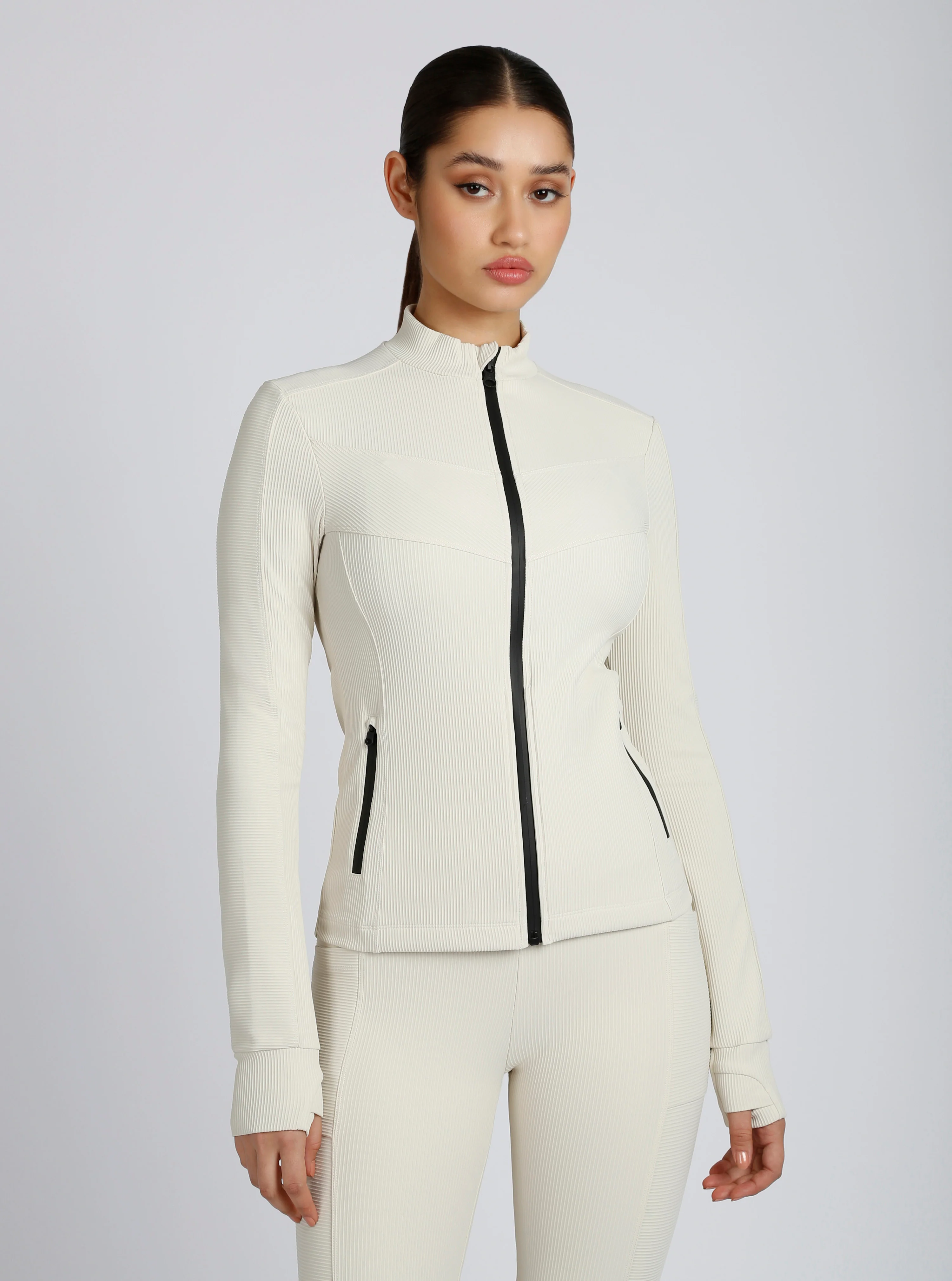 Directional Rib Activewear Fitted Jacket - Image 20