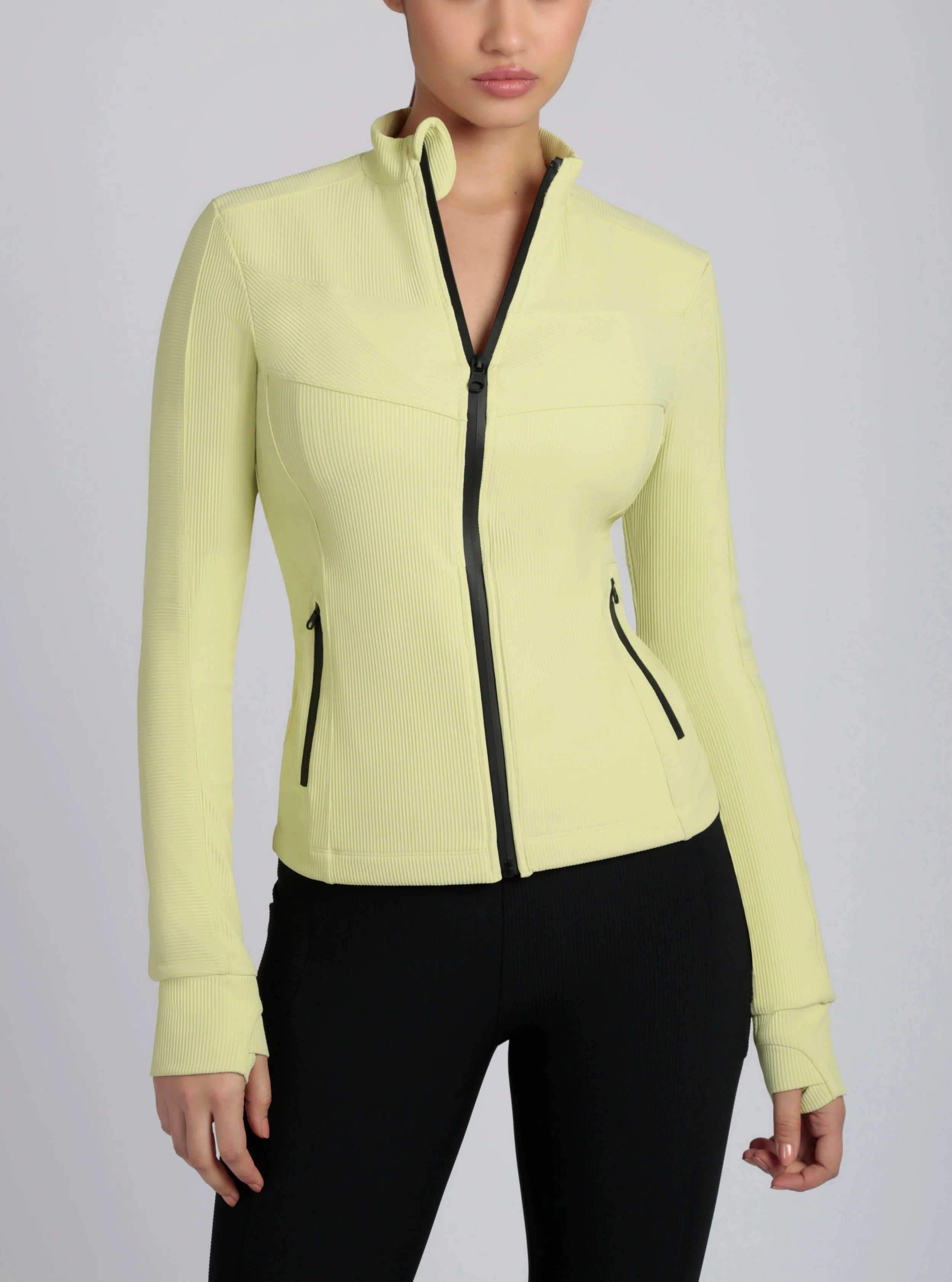 Directional Rib Activewear Fitted Jacket - Image 6