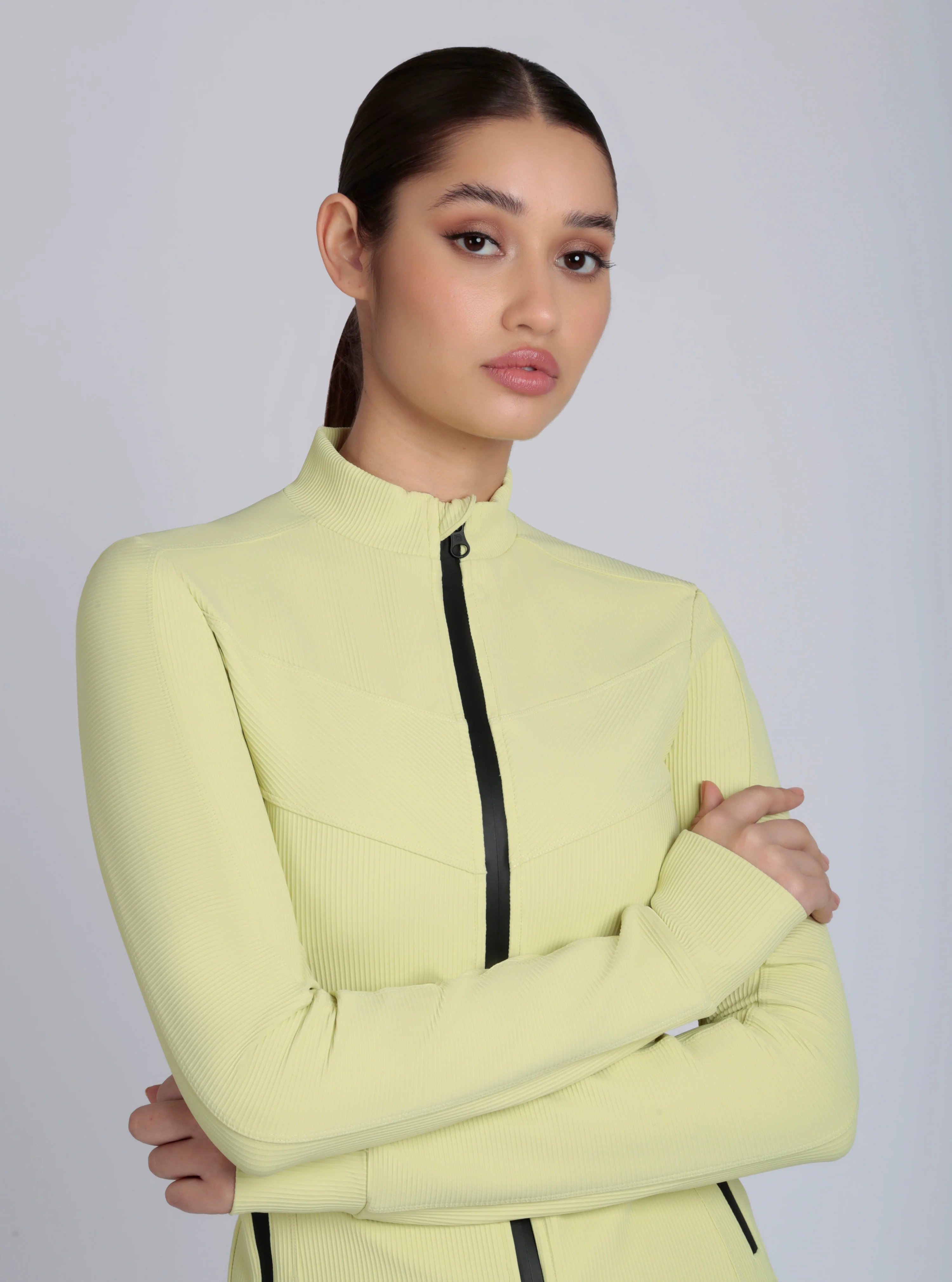 Directional Rib Activewear Fitted Jacket - Image 7