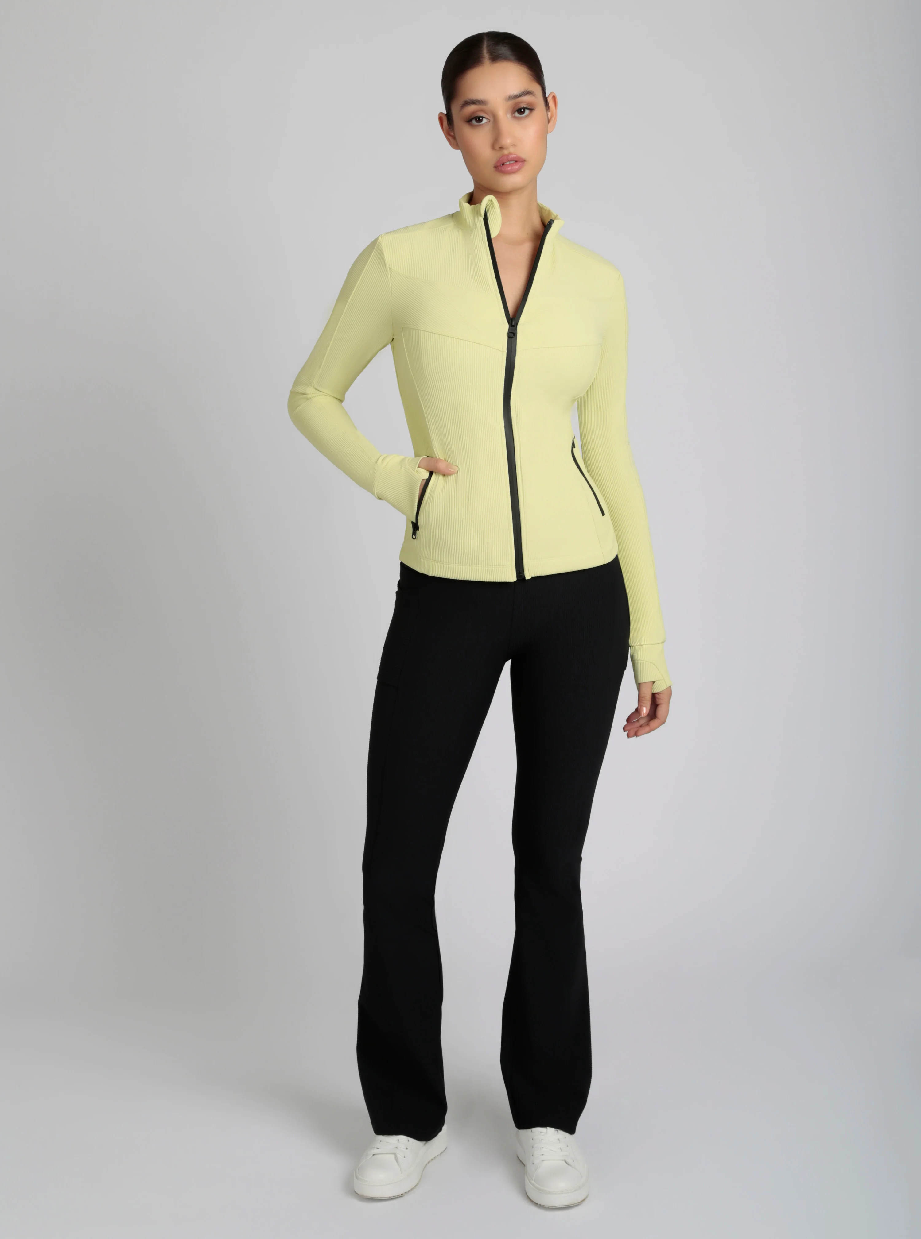 Directional Rib Activewear Fitted Jacket - Image 8
