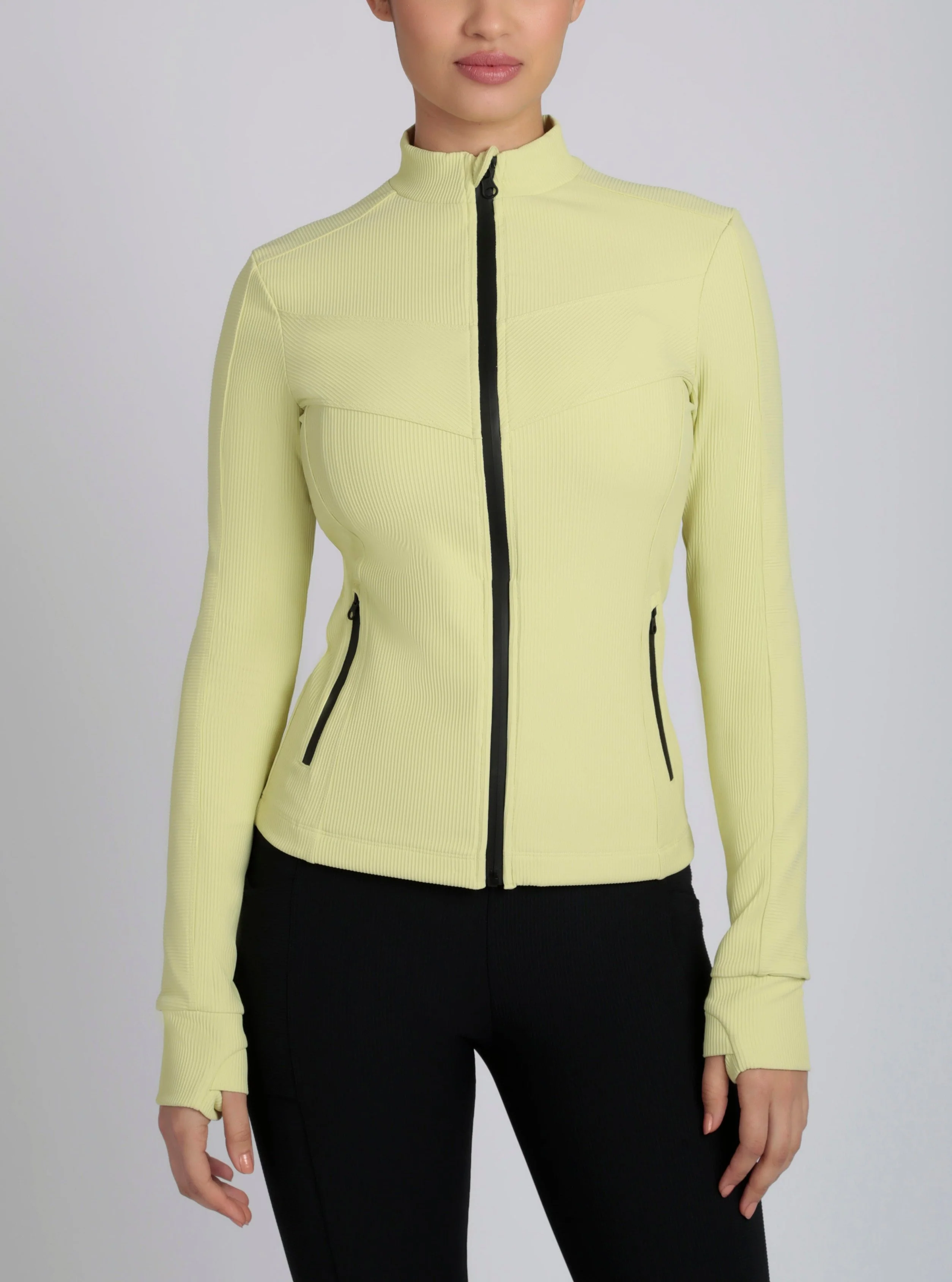 Directional Rib Activewear Fitted Jacket - Image 9