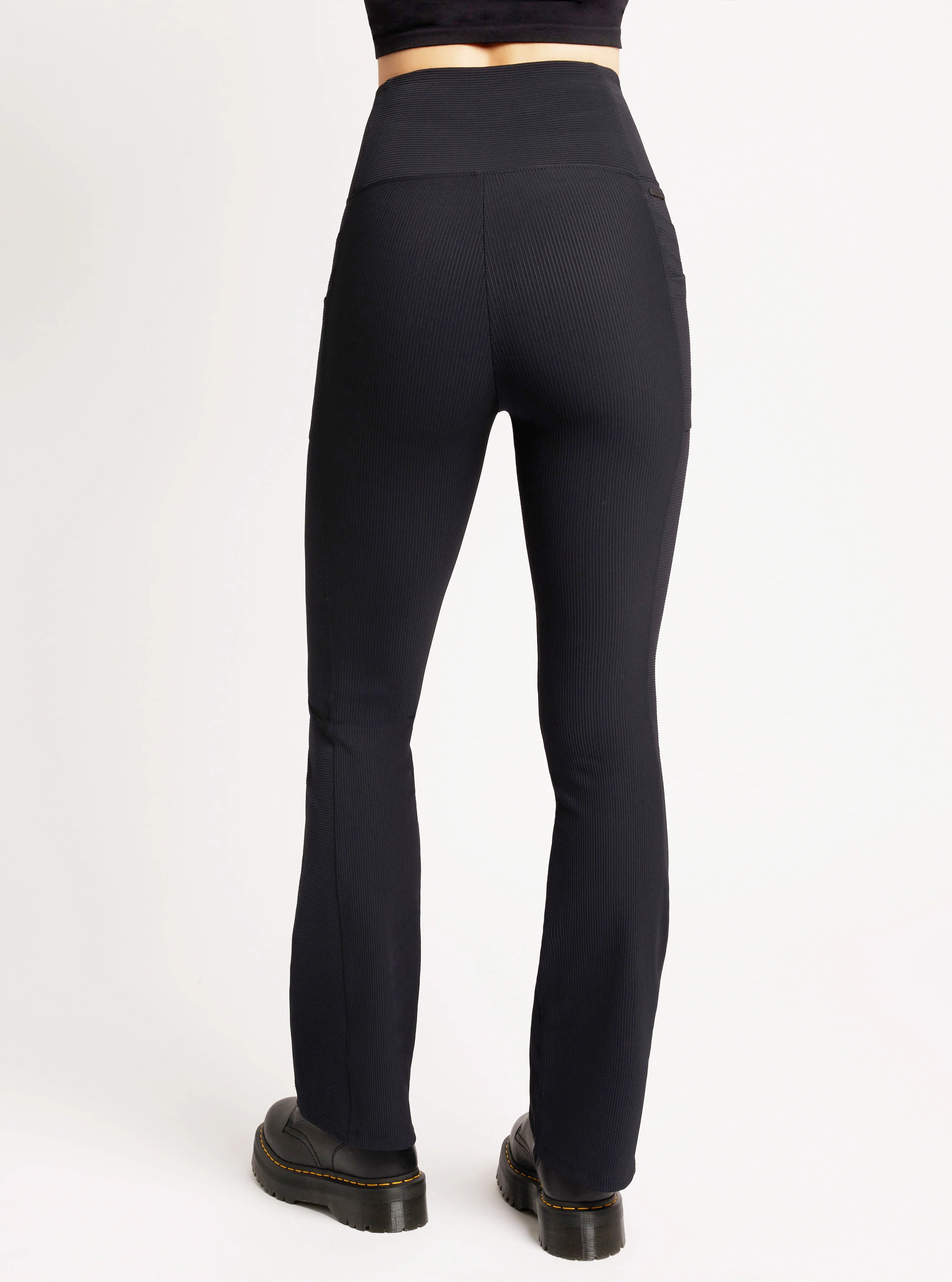 Directional Rib Bootcut Pant - Black - Image 5