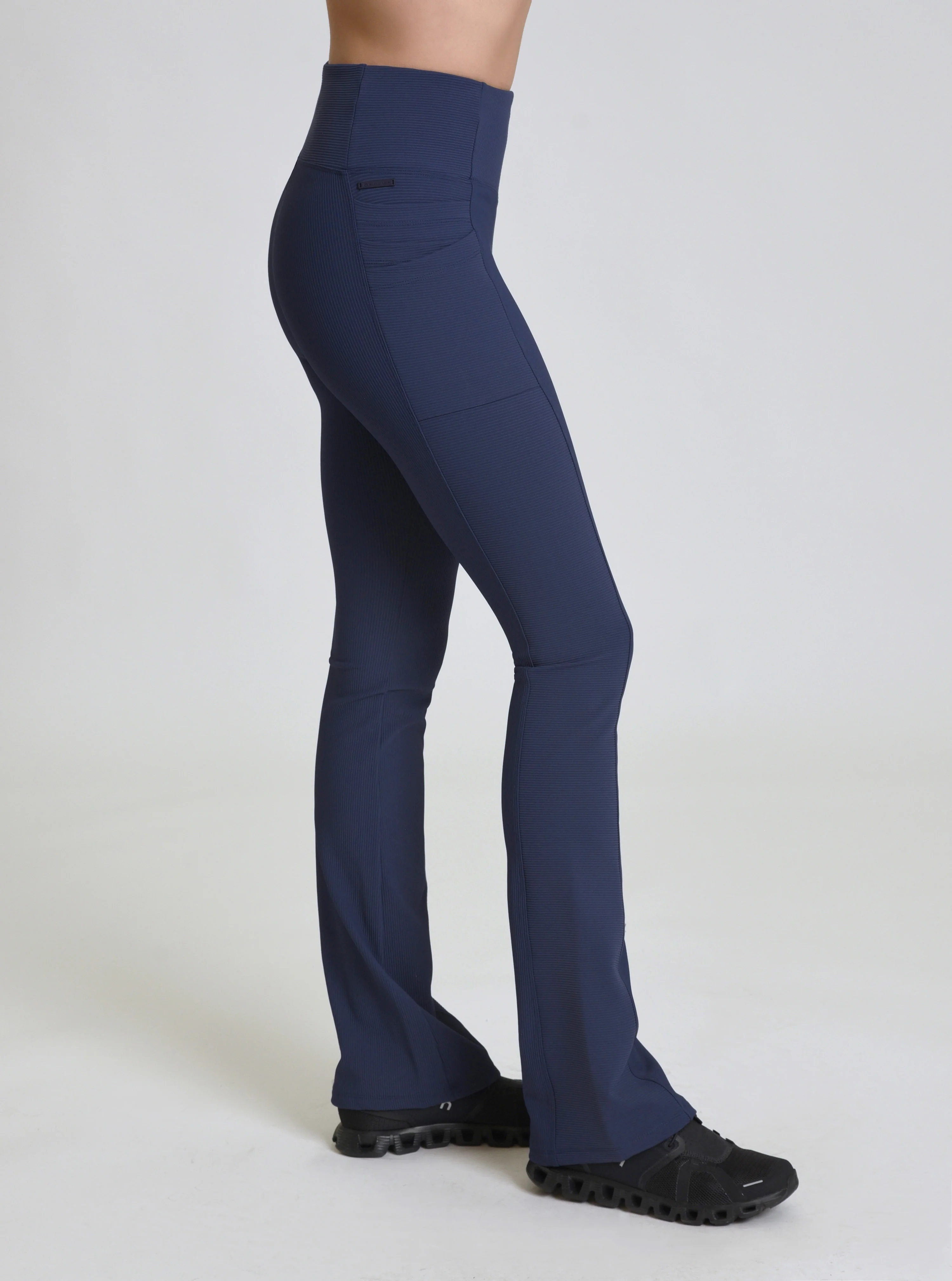 Directional Rib Bootcut Pant - Navy - Image 4