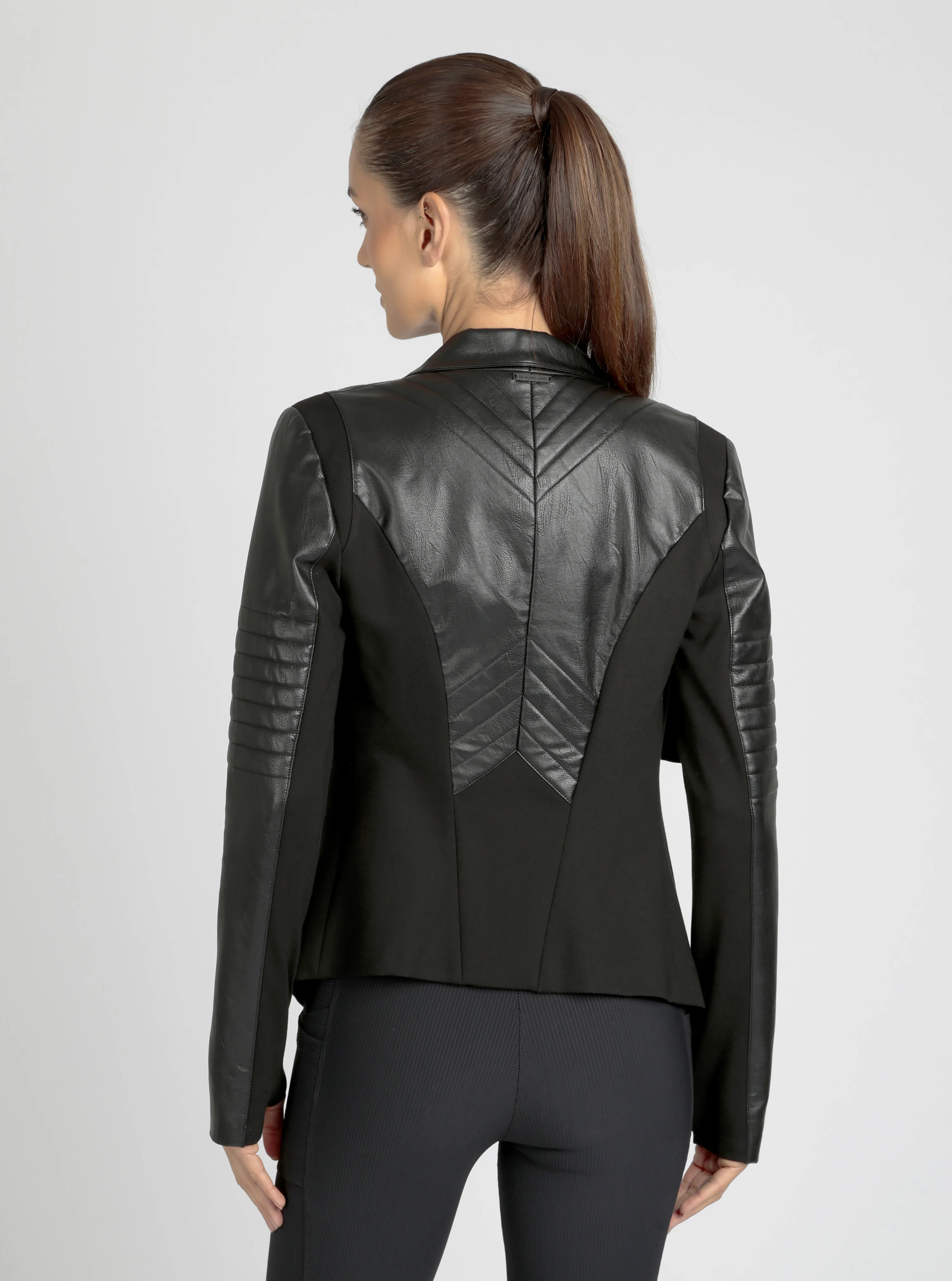Drape Front Jacket - Black - Image 3