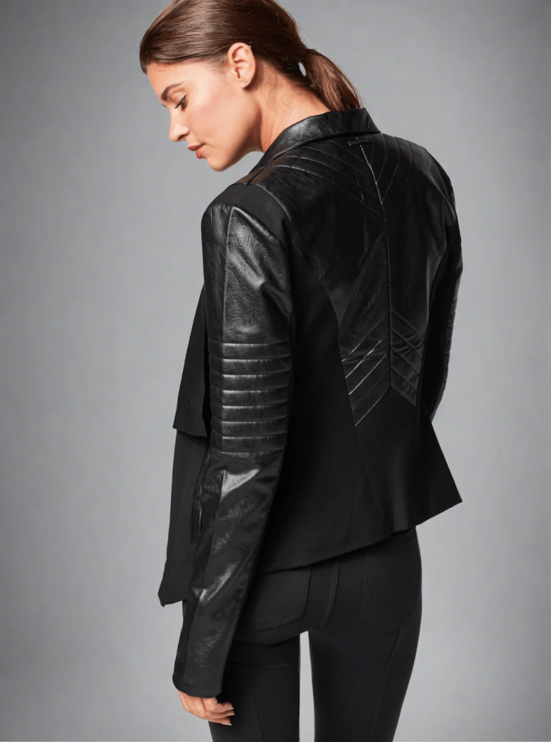 Drape Front Jacket - Black - Image 4
