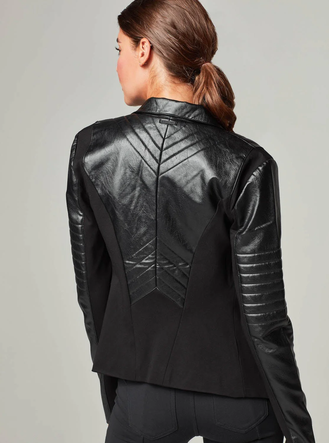 Drape Front Jacket - Black - Image 9