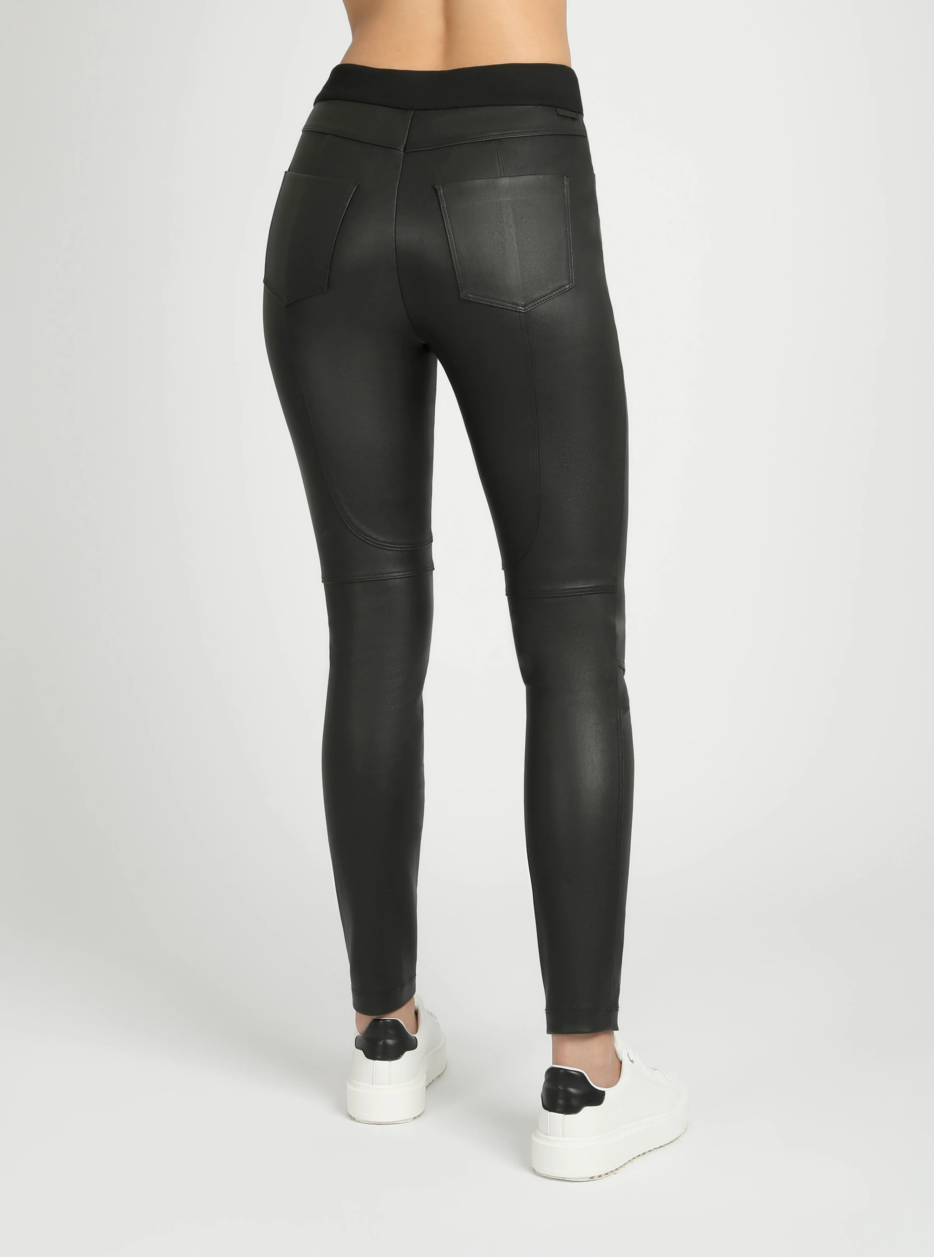 High Waist Stretch Leather Pant - Image 7