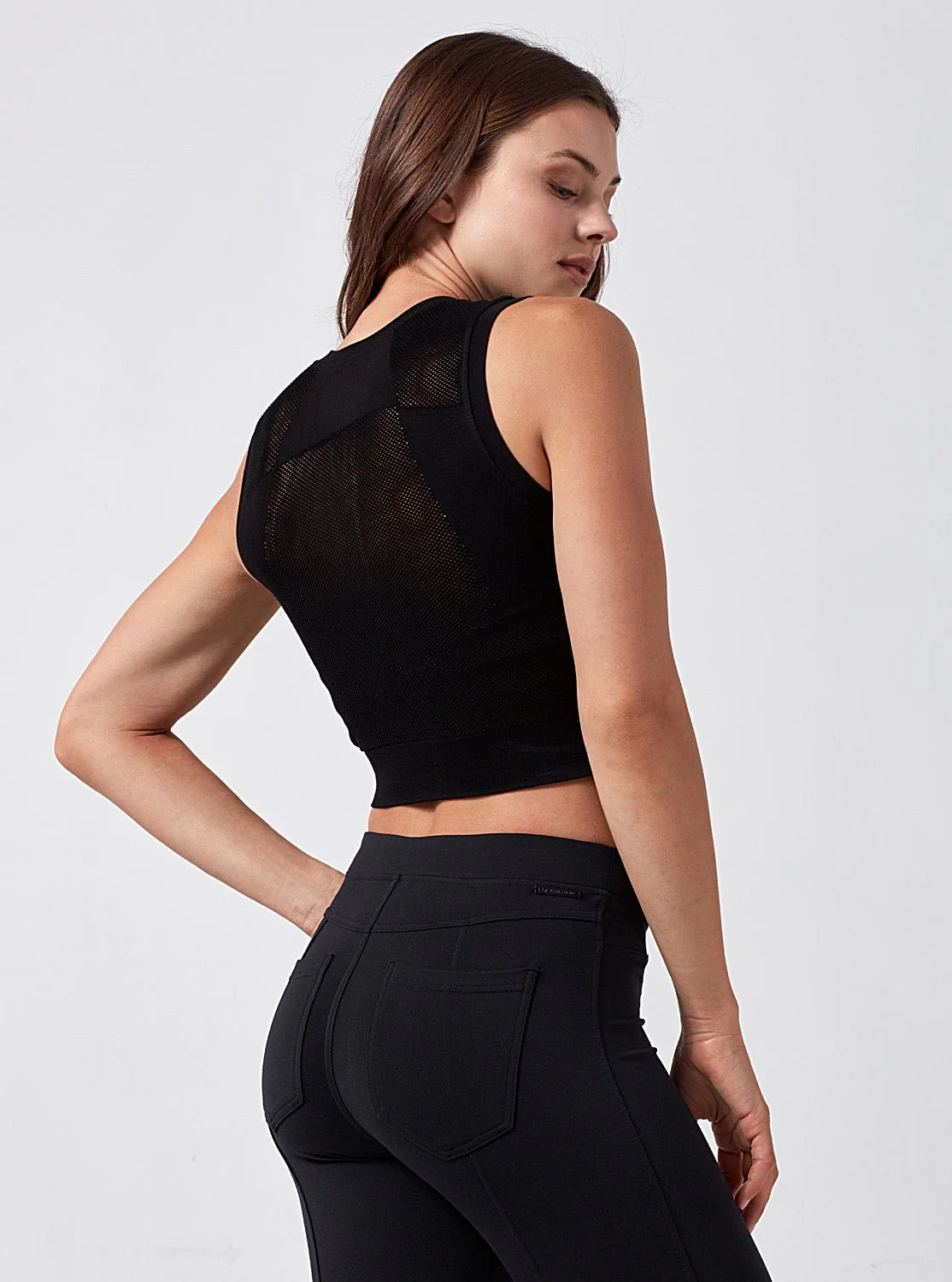 Infinity Compression Crop Top - Black - Image 10