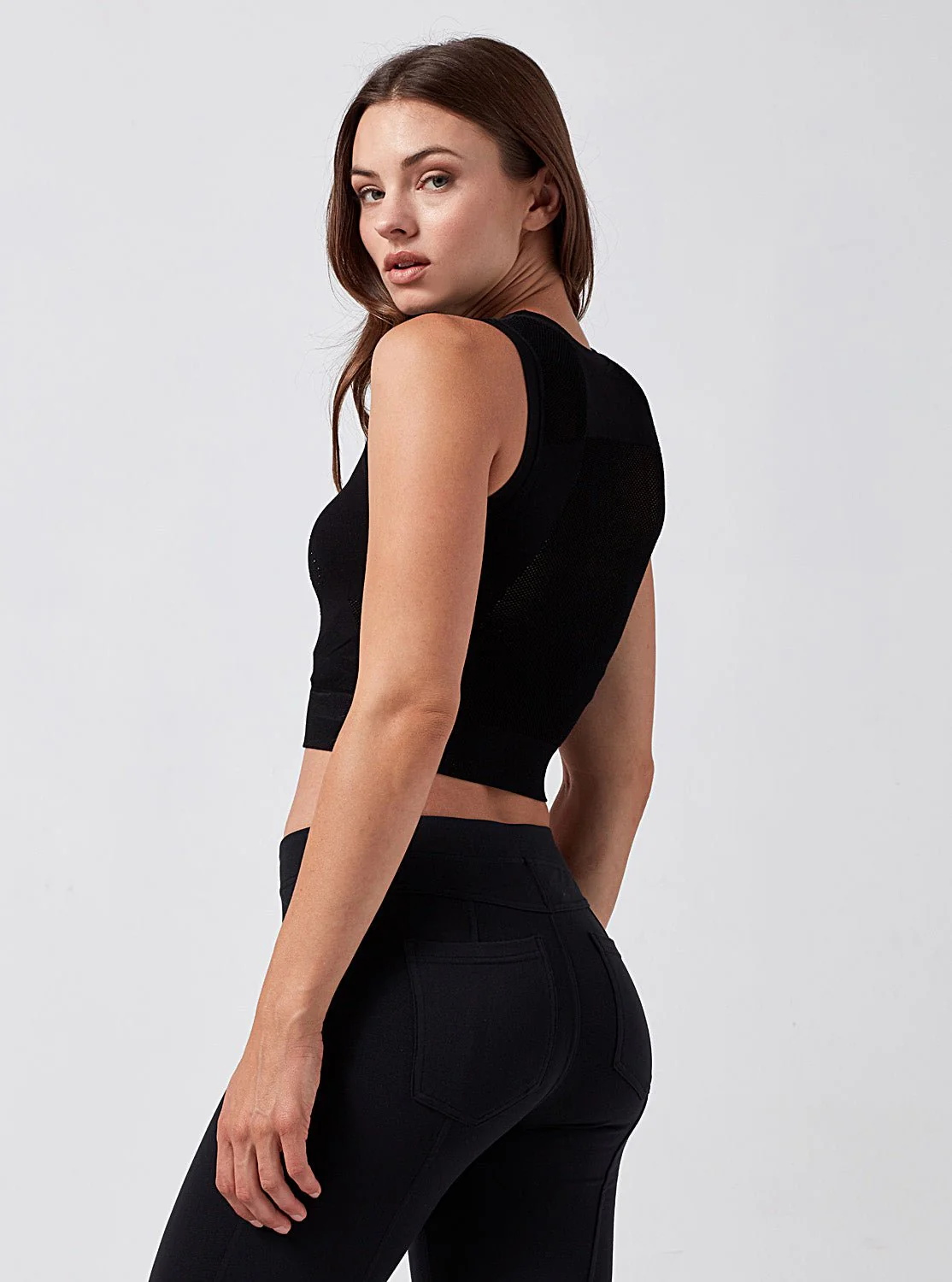Infinity Compression Crop Top - Black - Image 11
