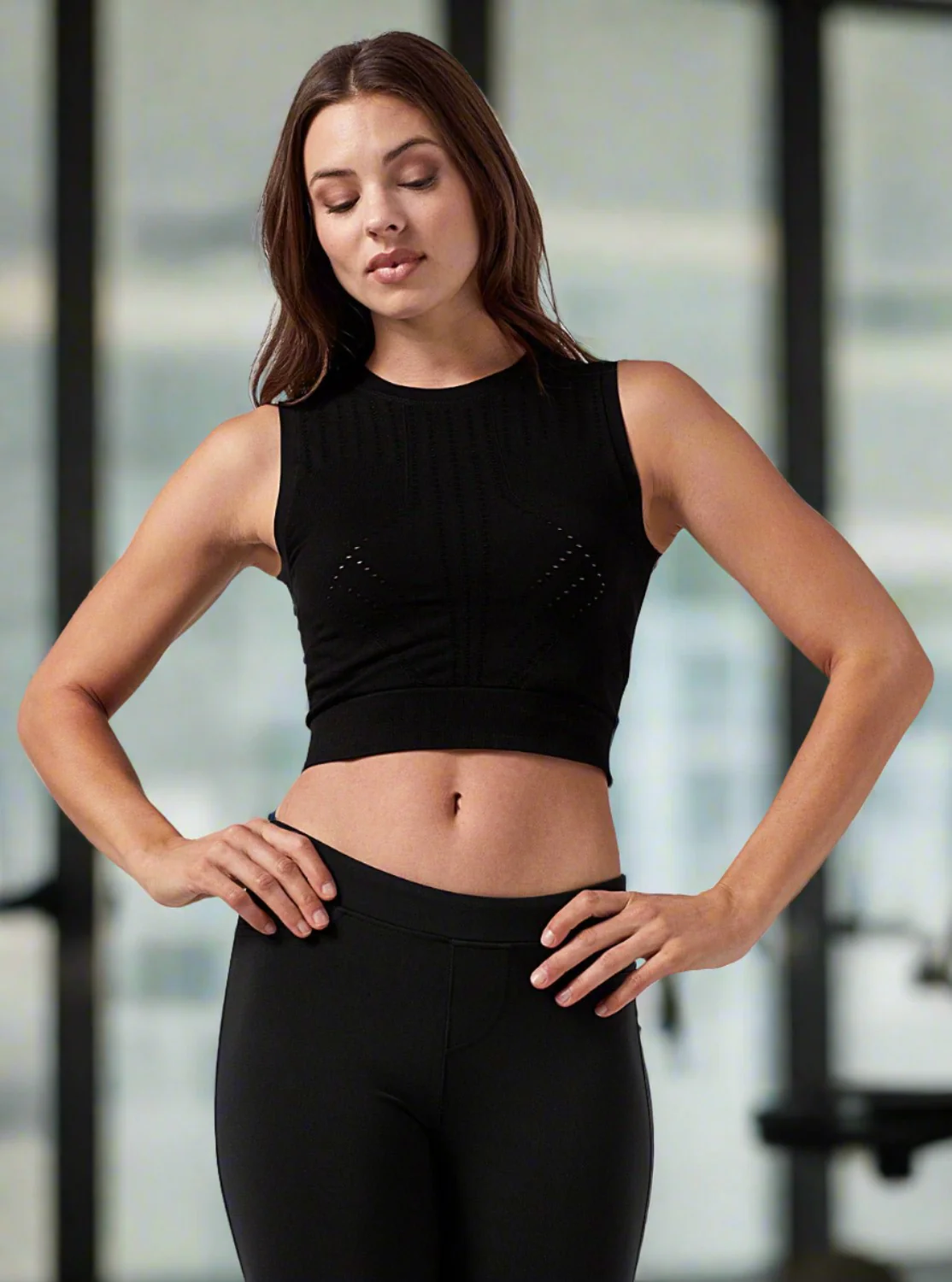 Infinity Compression Crop Top - Black - Image 7