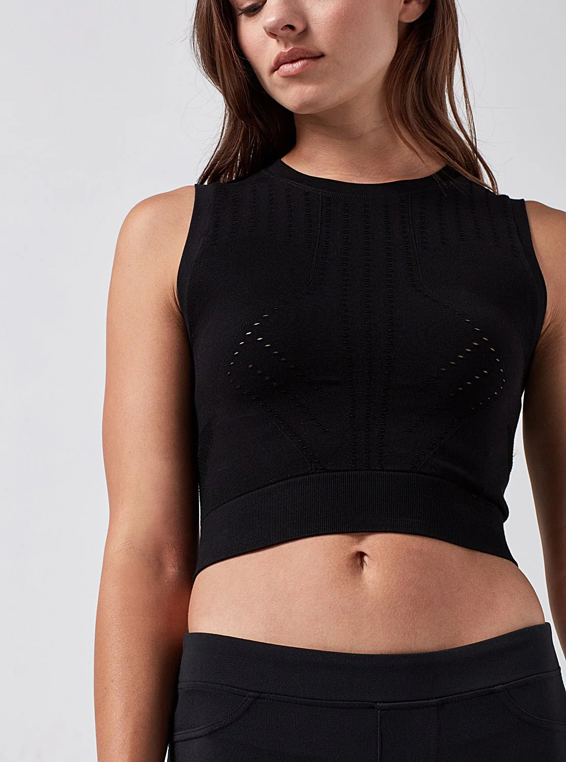 Infinity Compression Crop Top - Black - Image 8