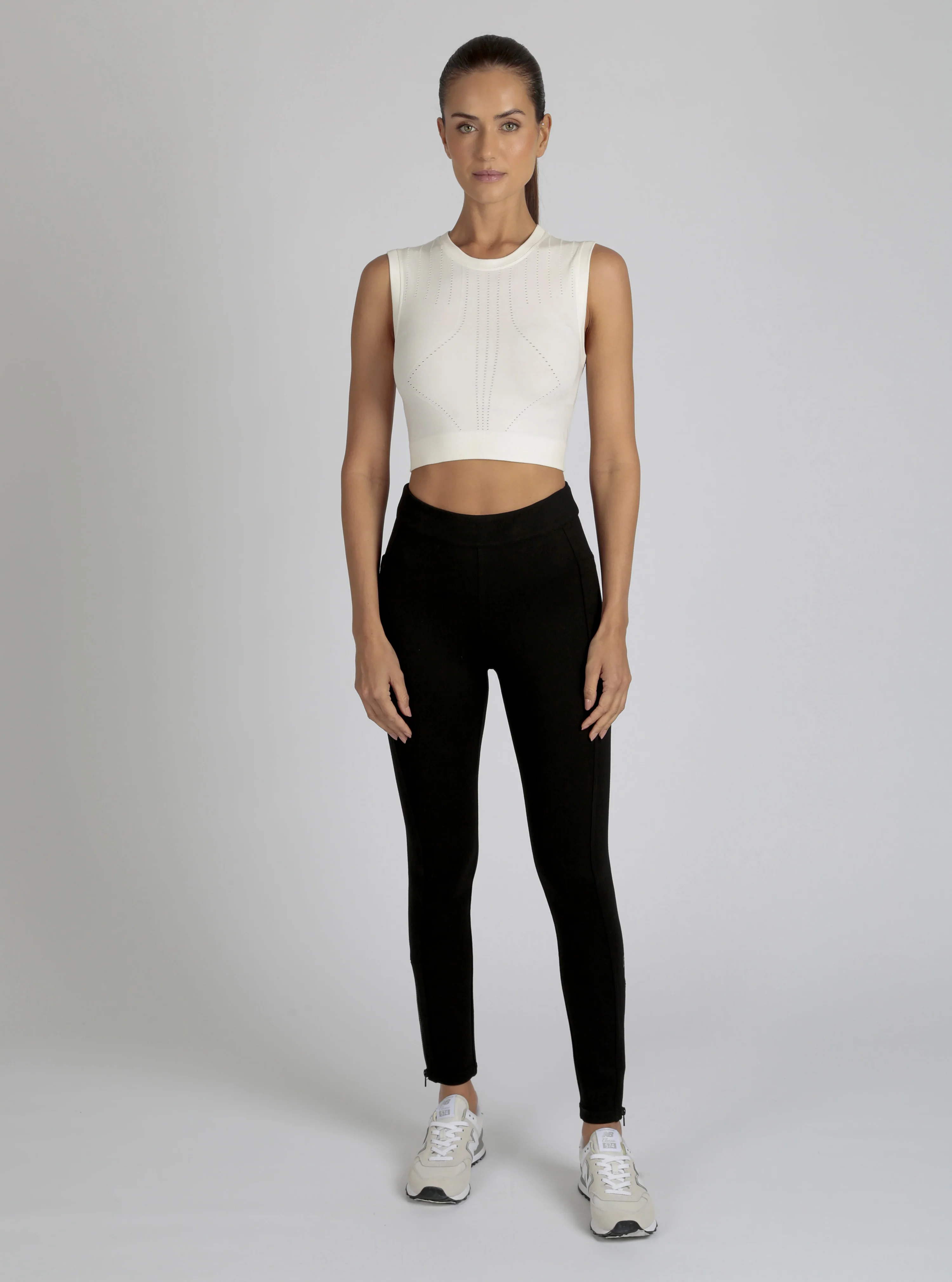 Infinity Compression Crop Top - White - Image 5