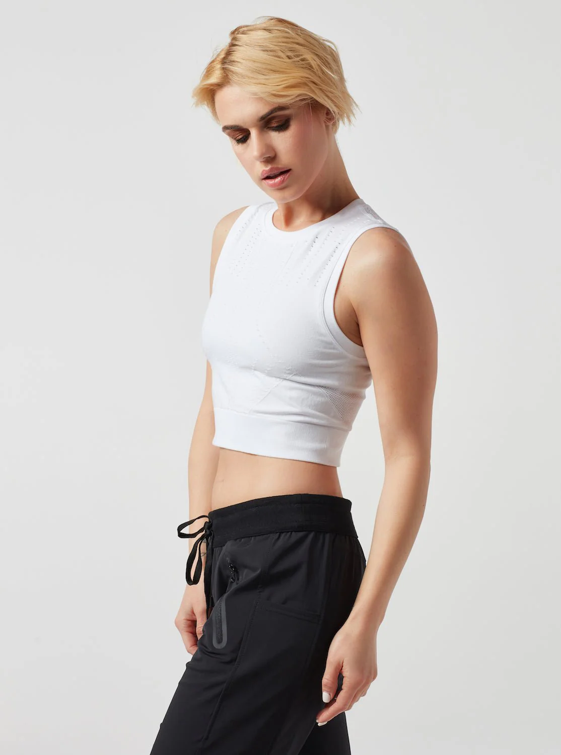 Infinity Compression Crop Top - White - Image 8