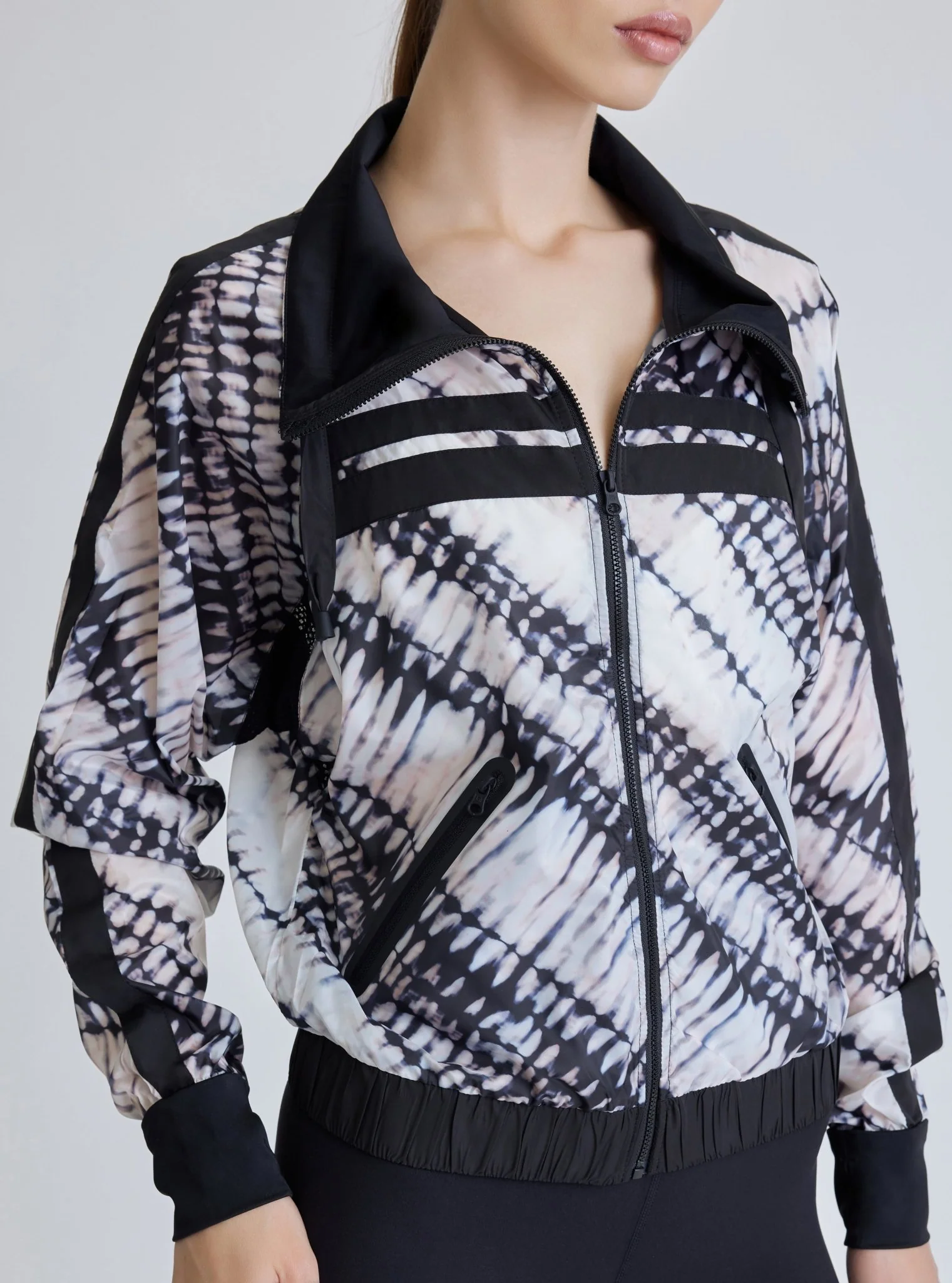 Ink Print Windbreaker - Black/White FINAL SALE - Image 4
