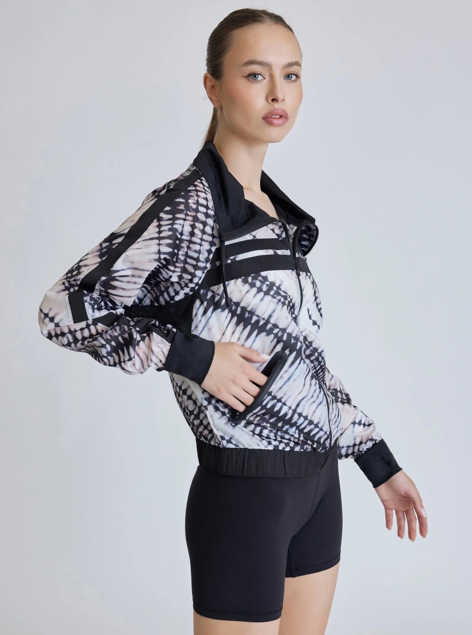 Ink Print Windbreaker - Black/White FINAL SALE - Image 6