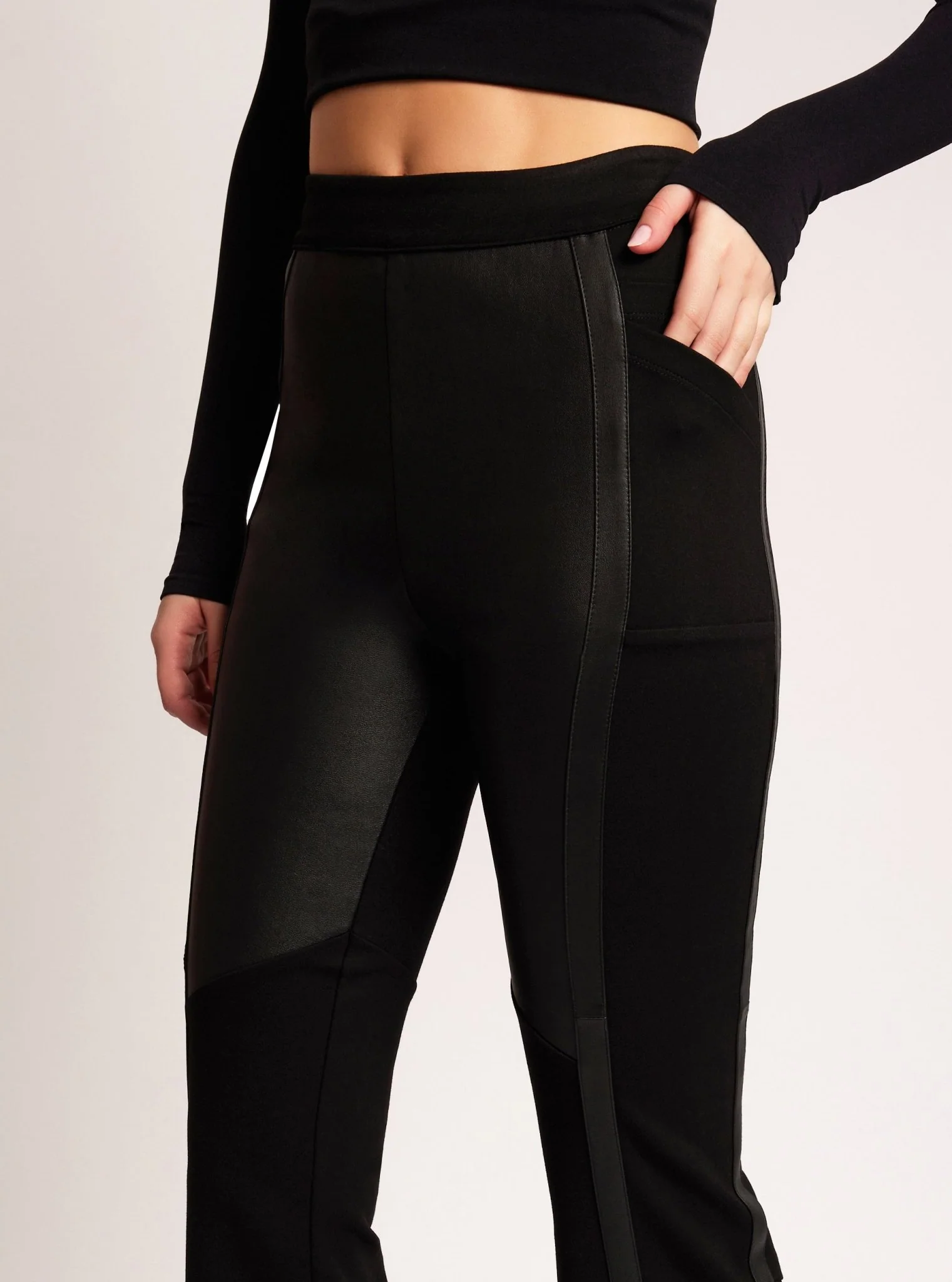 Ponte Leather Bootcut - Image 8