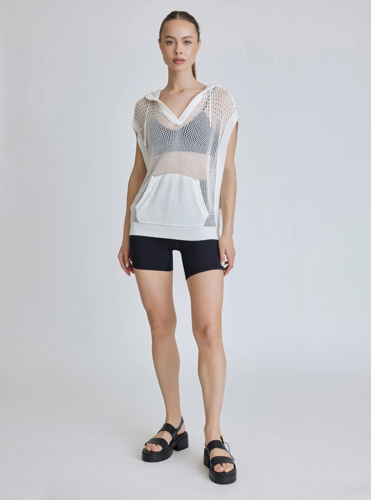 White Crochet Pullover Sleepless Hoodie - FINAL SALE - Image 6